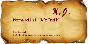 Morandini Júnó névjegykártya